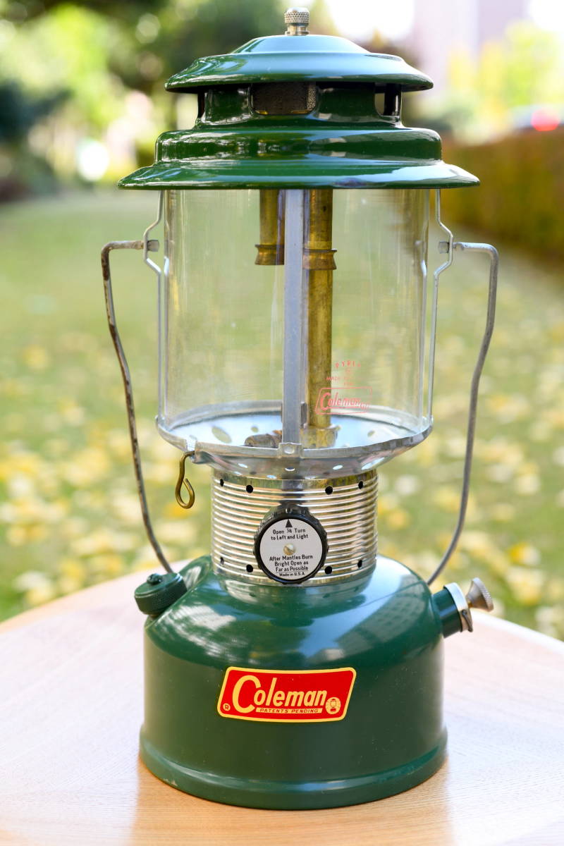 ★コールマン 220Fランタン パテペンデカール 1967年3月製 箱付未点火