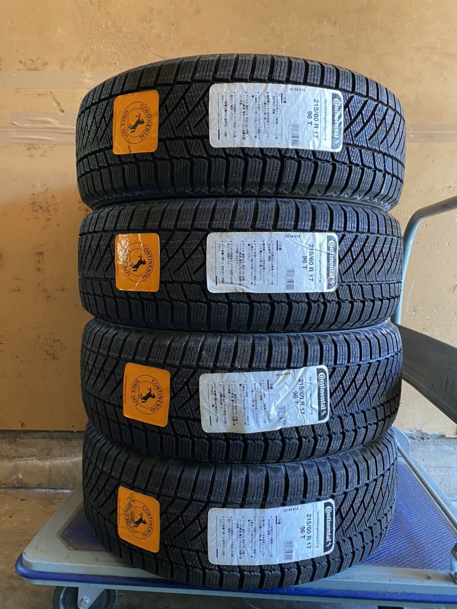 新品 コンチネンタル 215/60R17 Conti Viking Contact6 スタッドレス 4本 2017年製 215-60-17 ベンツ GLA 