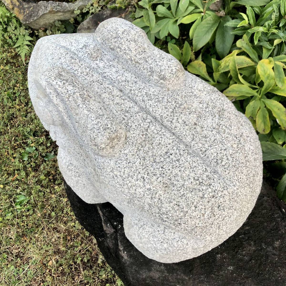 カエル 御影石 : 石材 カエル◯石蛙◯石像◯石造◯石彫◯彫刻◯御影石 