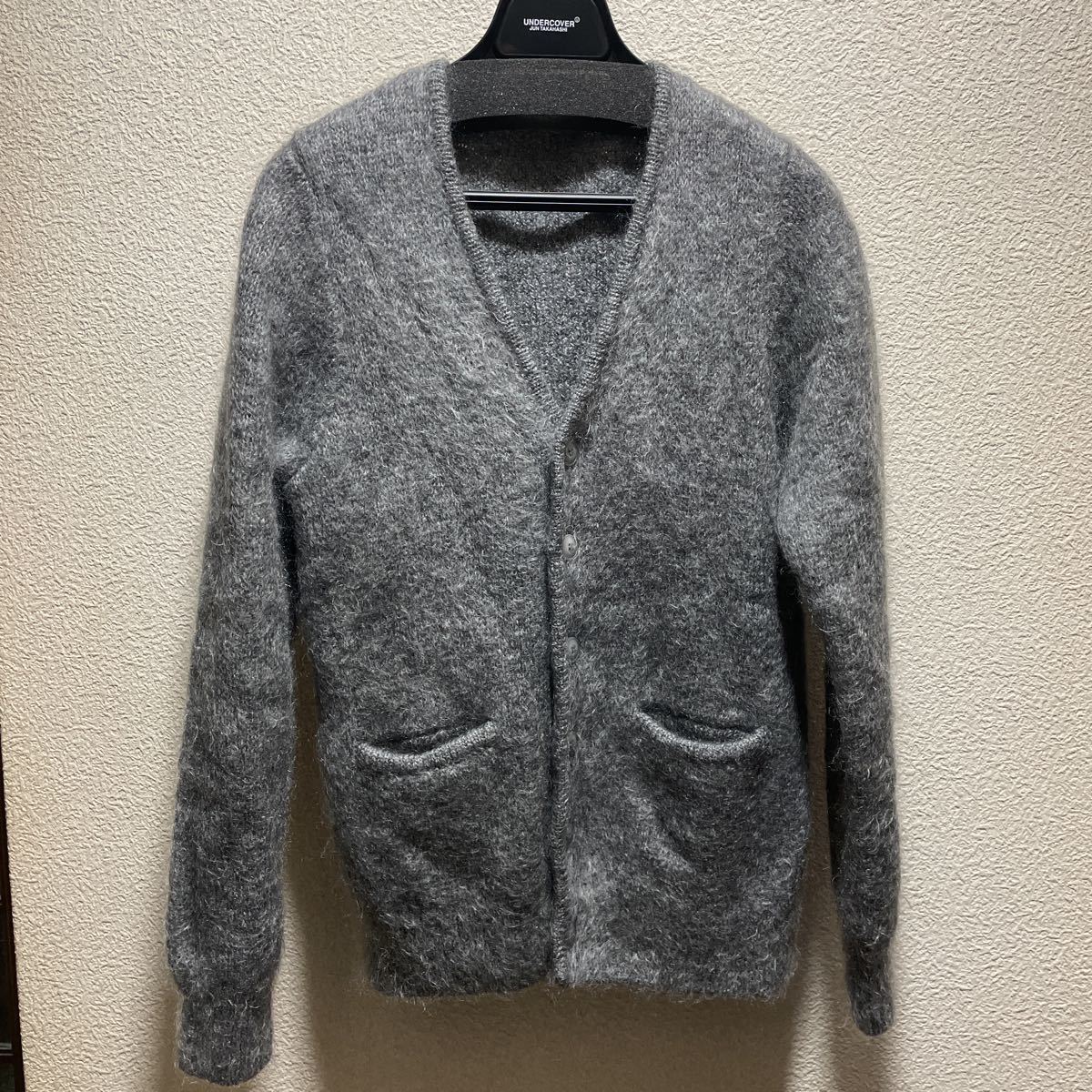 サイズ2 uniformexperiment MOHAIR KNIT CARDIGAN モヘアカーディガン 