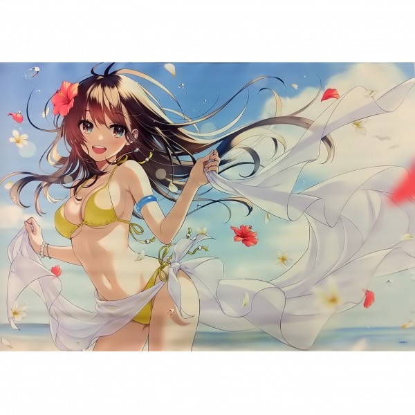 森倉円　とらのあな　イラスト展 「ハローサマー」 B2　タペストリー 森倉円 ハローサマー とらのあなイラスト展 限定 B2 Wスエード