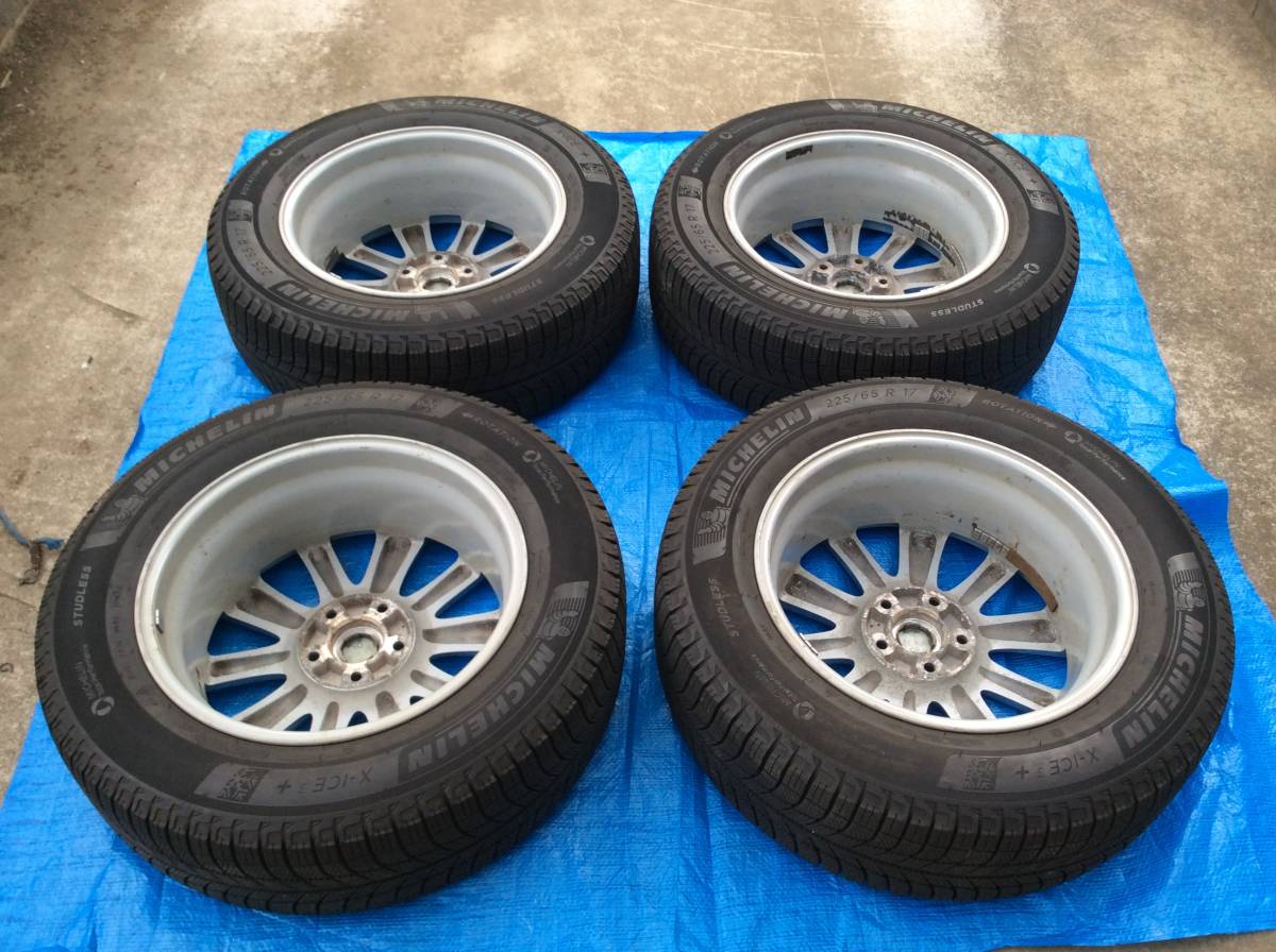 送料込み　マツダCX-5純正225/65R17スタッドレス ミシュラン マツダCX-5純正17インチ◇2018年製中古スタッドレス付◇ミシュラン