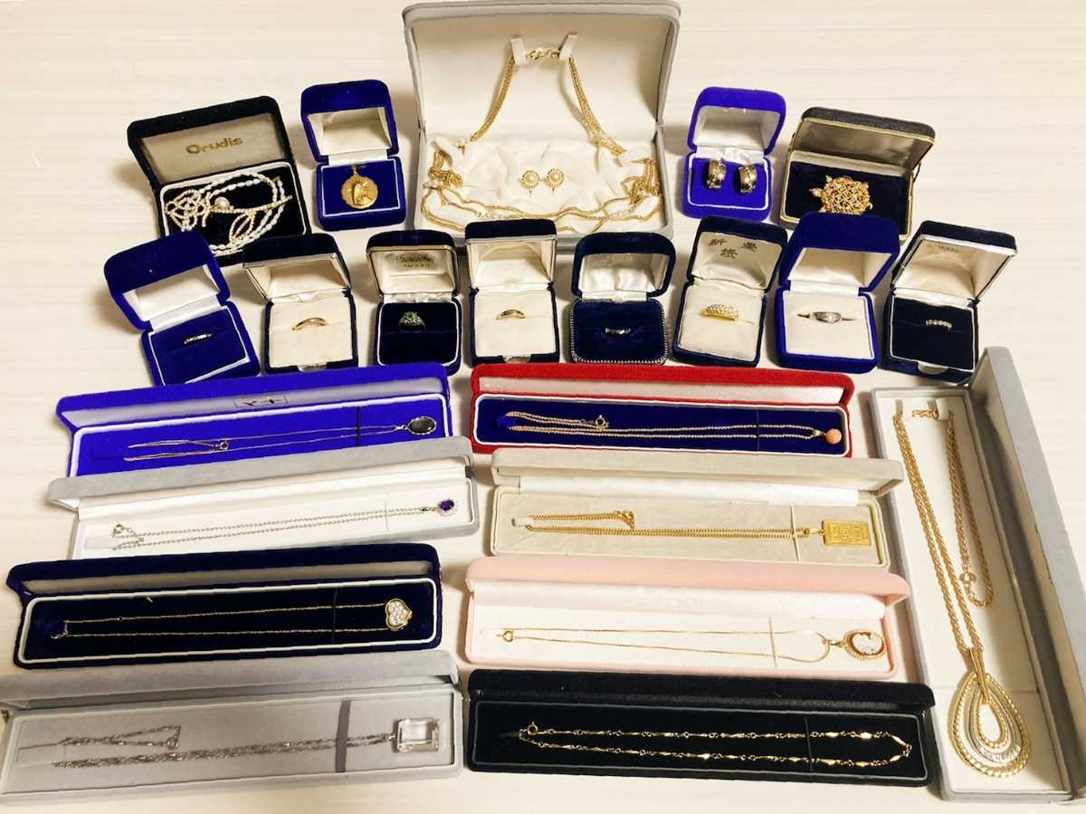 アクセサリー まとめ》K18 刻印等 ネックレス リング ペンダント 