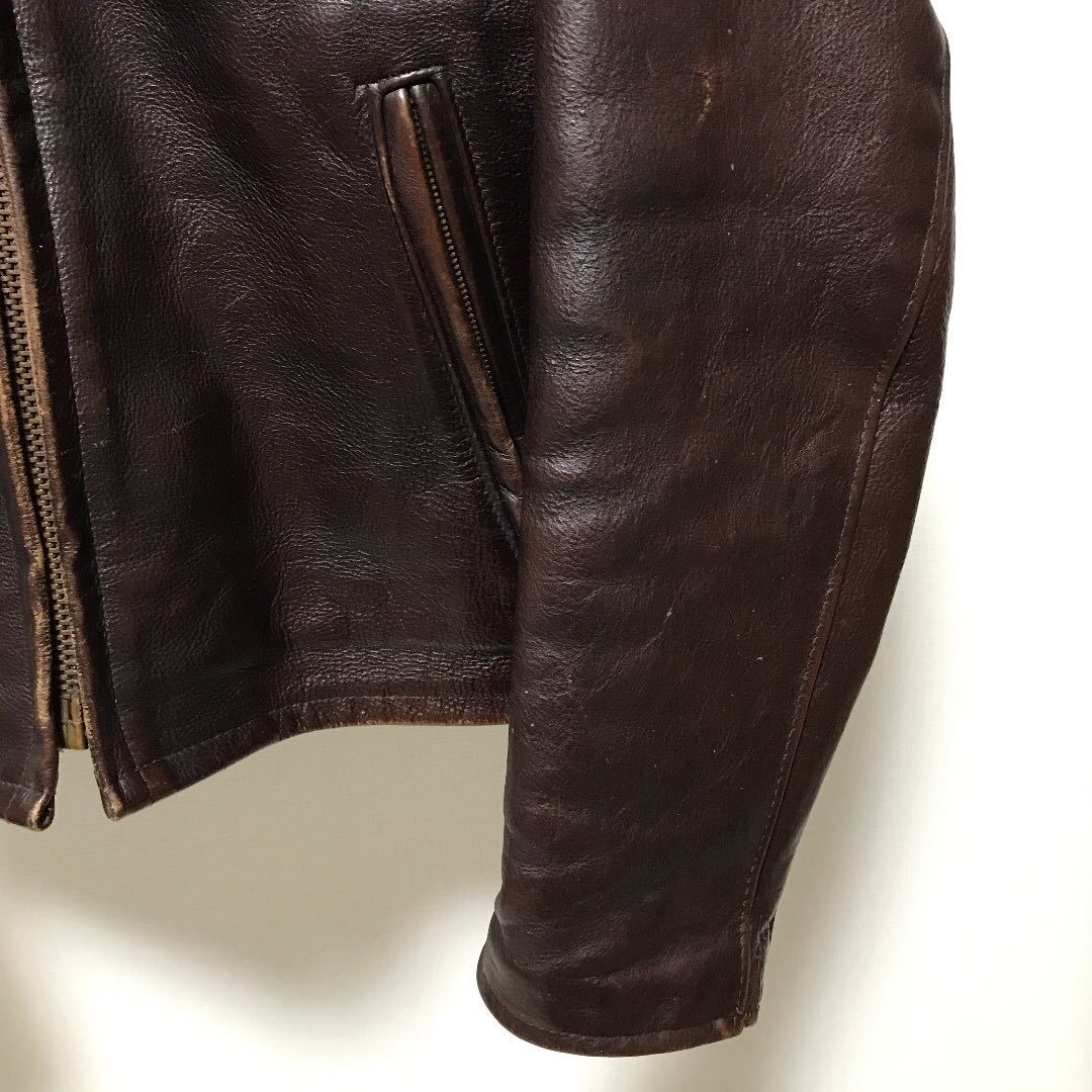 Schott ボアライナー付 シングルライダースジャケット トラッカー