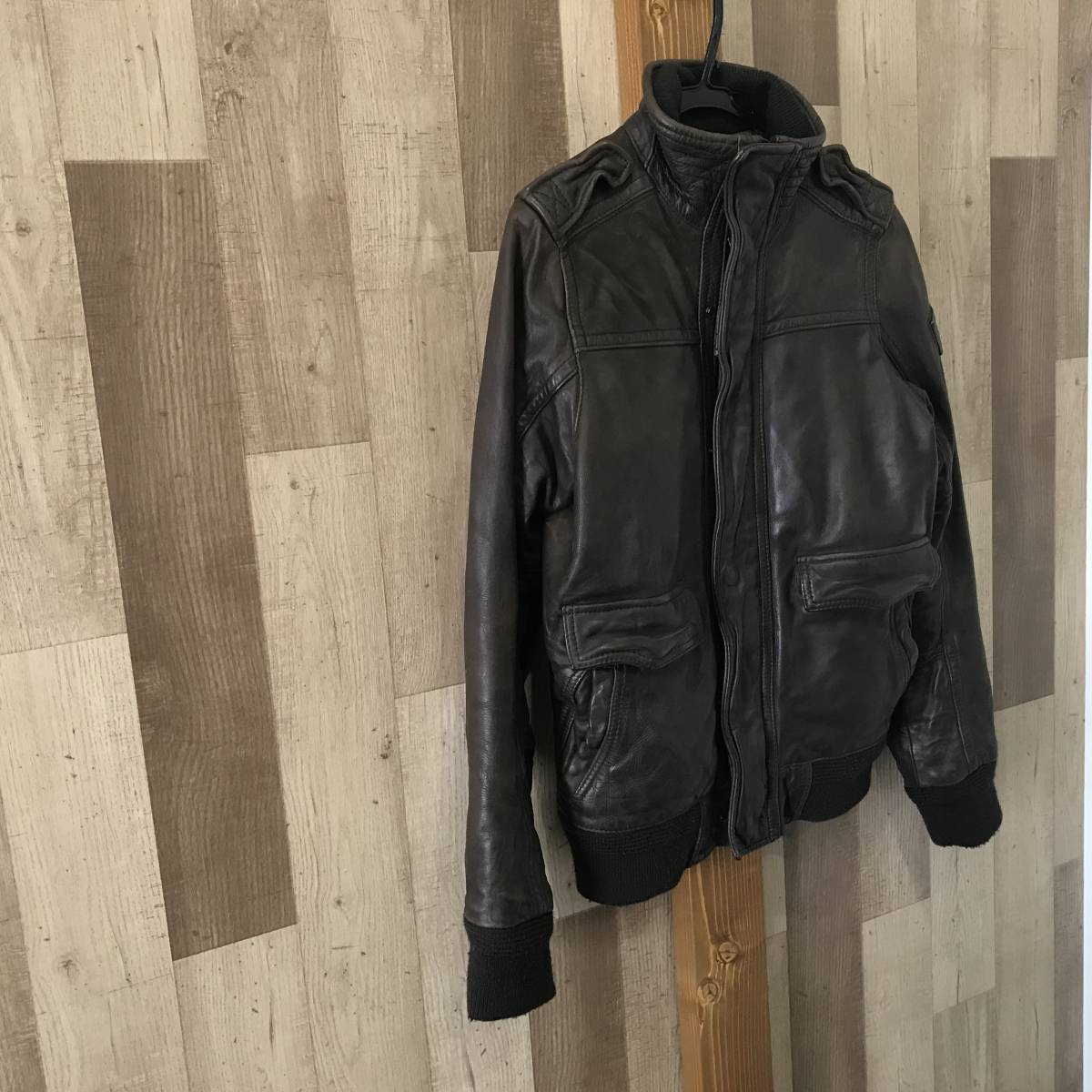 【美品】アバクロンビー　abercrombie　　本革　レザージャケット 　ボーイズサイズ