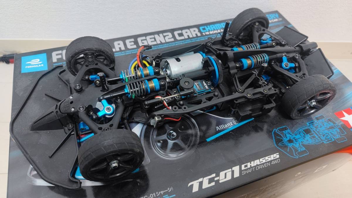 1/10 タミヤ TC-01 シャーシ オプションパーツ多数付 1/10 タミヤ TC
