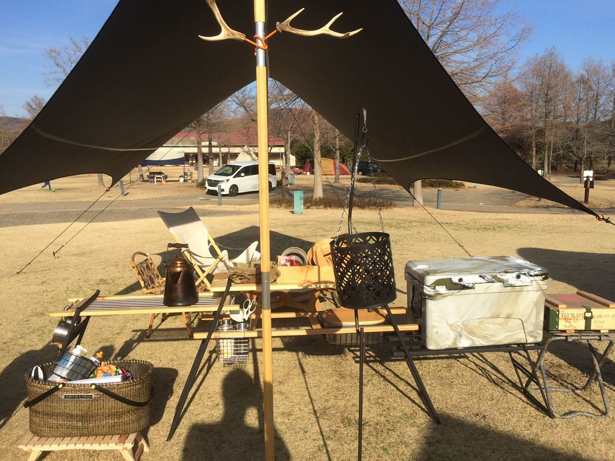 激レア！廃盤！製造中止！tivoli wood works ウッド タープポール 2本  