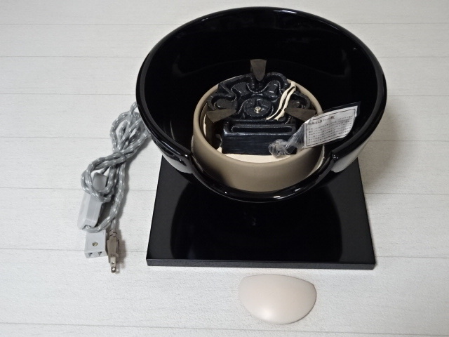 □茶道具 釜 野々田商店 野々田式 風炉型電熱器 黒真塗B 紅