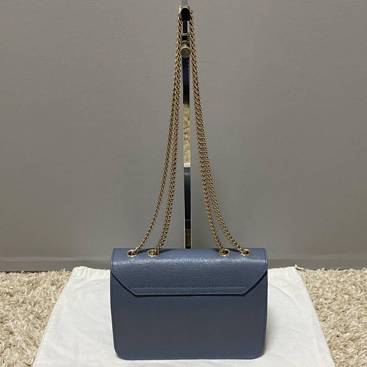 1円スタート 極美品 漂う高級感 超希少 FURLA フルラ 金具 チェーン 