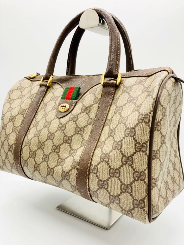 e72 必見 ! 中古品 現状品 オールドグッチ GUCCI グッチ ボストン