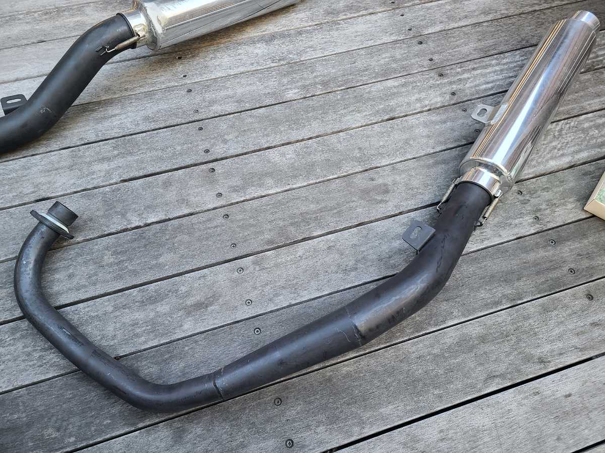 SRX400 SRX600 3VN 3SX OVER RACINGマフラー 純正エキマニ付きの