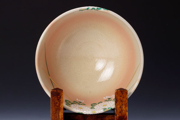 古美味 祥瑞 六代浅見五郎助造 而妙斎書付 白菊絵茶碗 茶道具 保証品