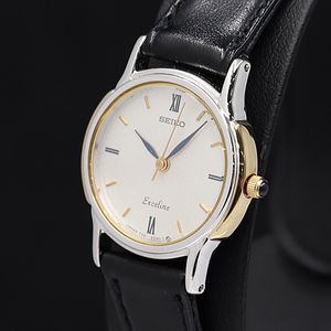 電波ソーラー】224 セイコー エクセリーヌ レディース ホワイトシェル