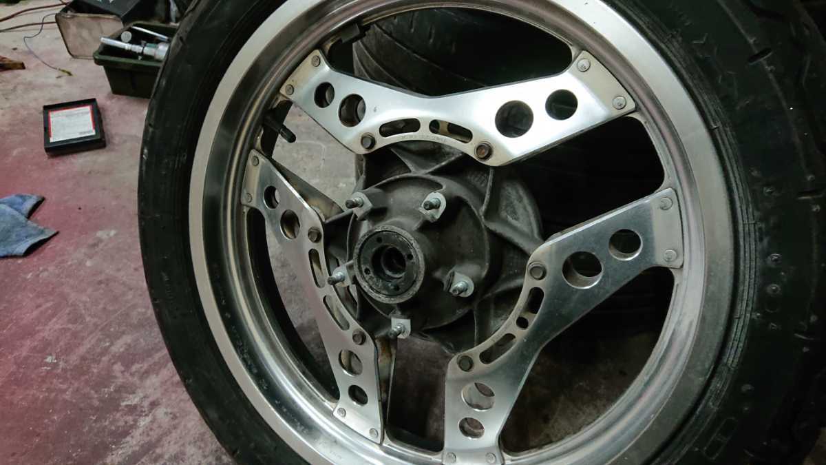 CB750F ブーメランコムスター 前後ホイールセット 検/CB750F CB750FC 