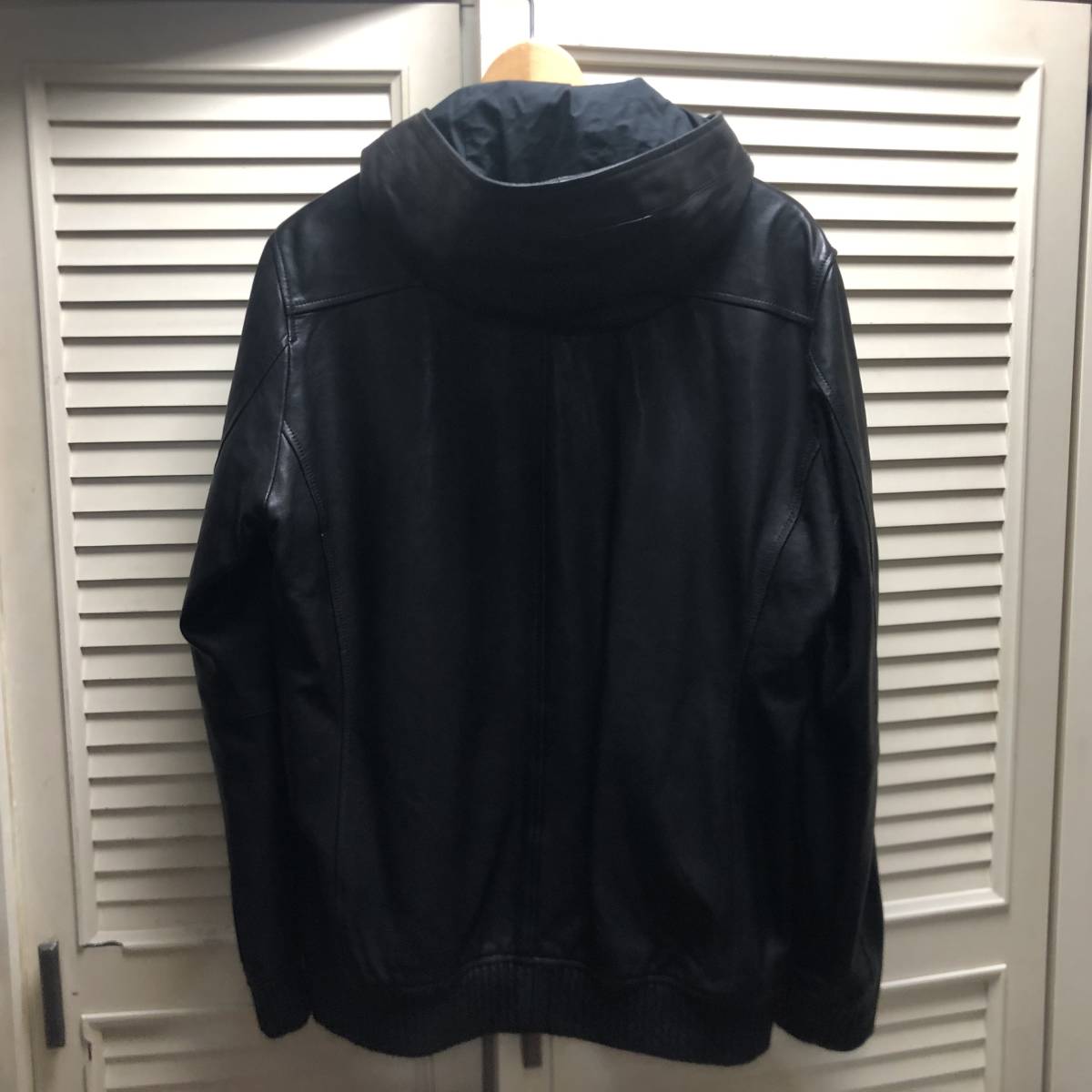 美品！20AW ESTNATION フーデッドレザーライダース Size L 