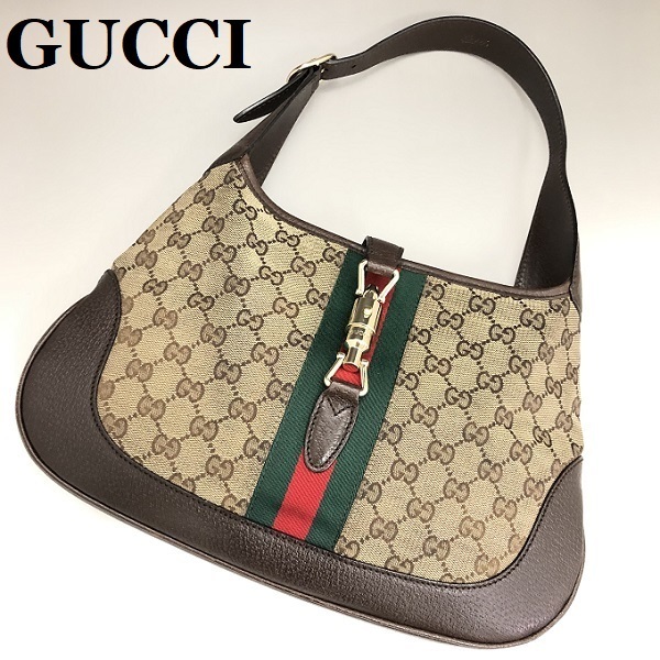 GUCCI グッチ ニュー ジャッキー シェリーライン ハンドバッグ 