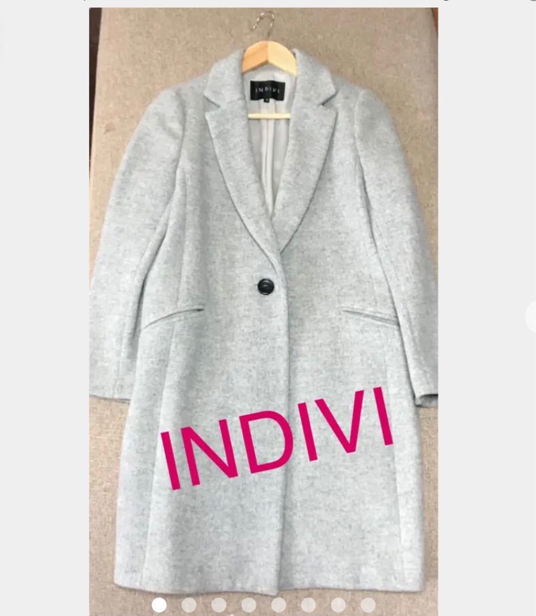 インディビ INDIVI グレー チェスターコート INDIVI 【公式通販】