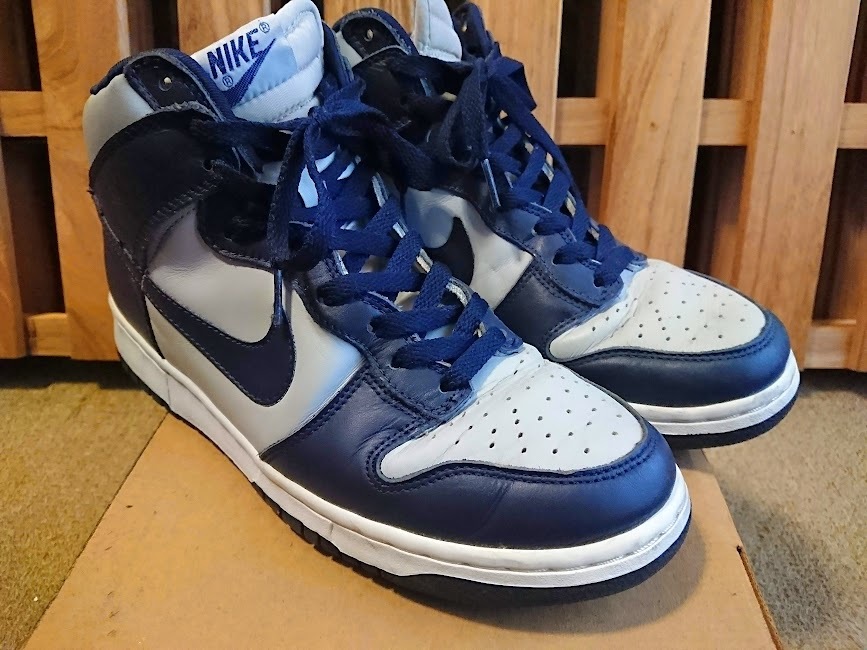 NIKE DUNK HI LE US9 27cmナイキ ダンク ハイ 紺／グレー LT ZEN GREY 