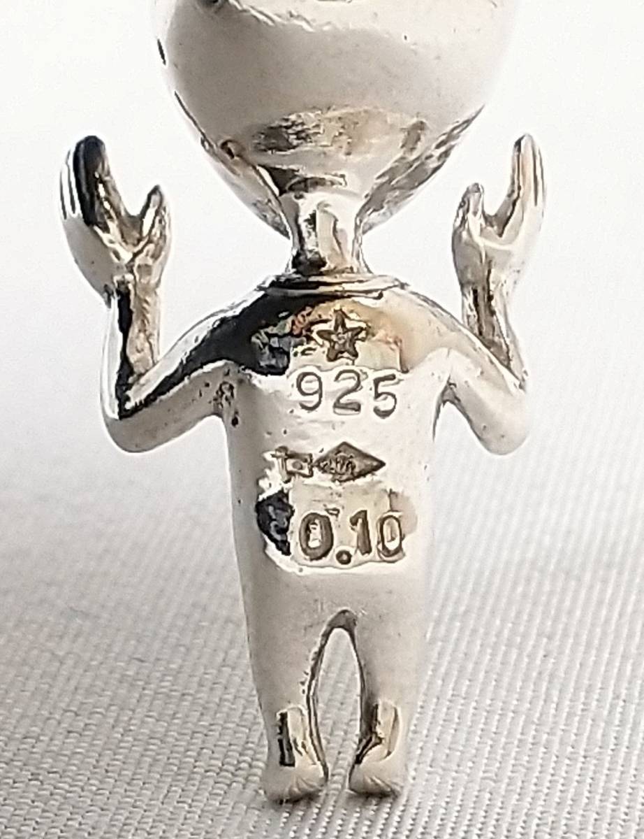 日清 カップヌードル 輝け！U,Tフィギュア トップ 925 SV ダイヤ0.1ct 