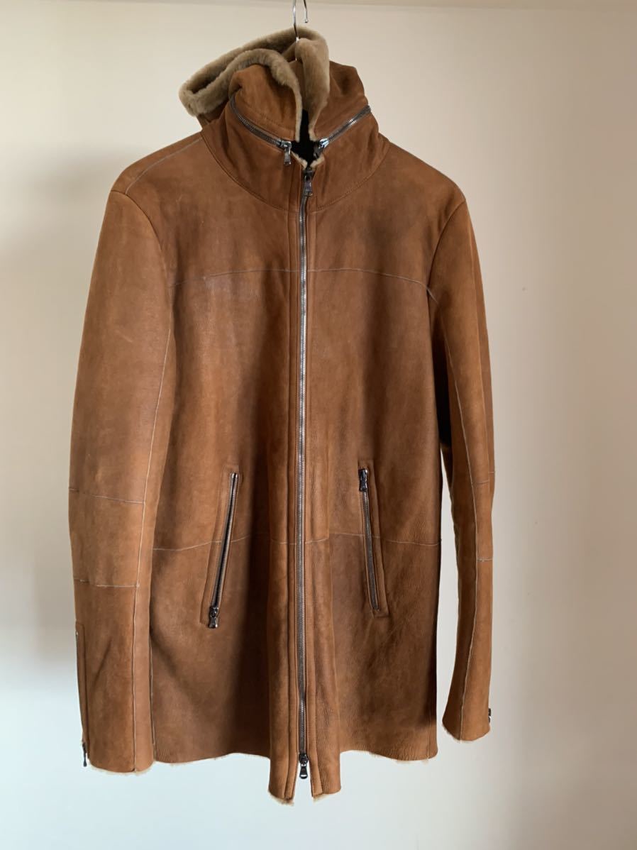 DROMe ドローム ムートンコート ジャケット レザー M メンズ ボロく