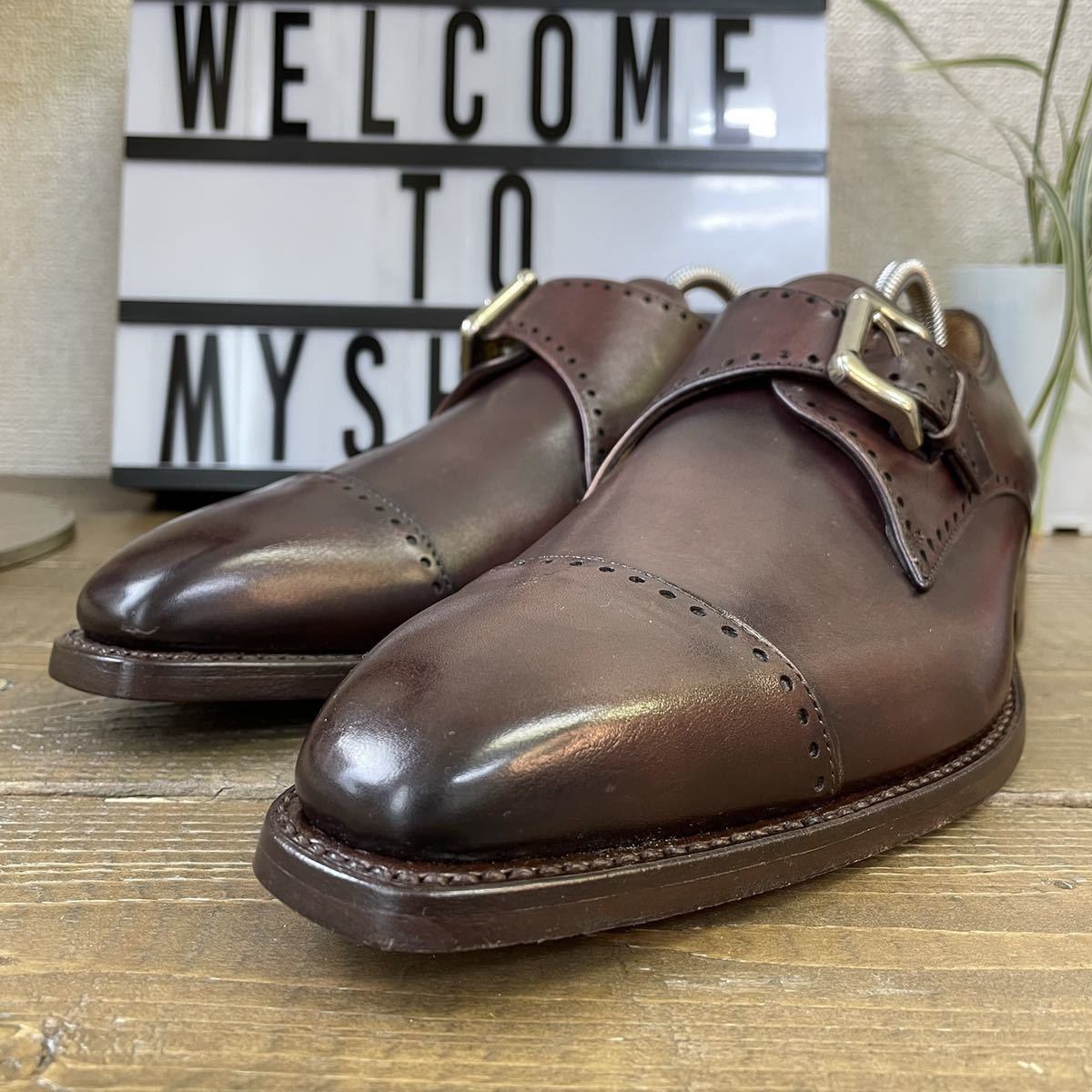 極 Cordwainer コードウェイナー モンクストラップ 6 24.5(24.5cm 