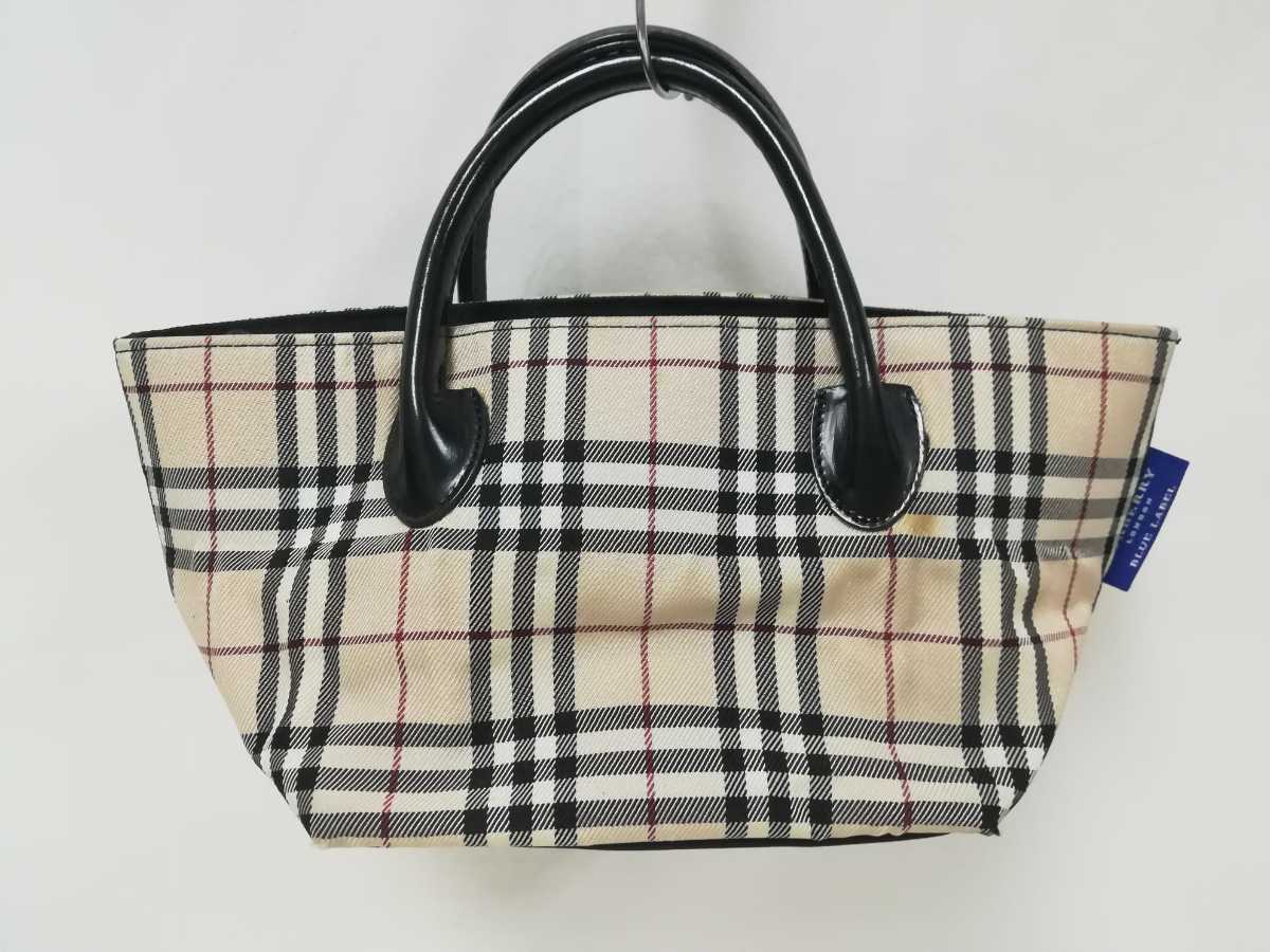 BURBERRY バーバリーブルーレーベル ハンドバッグ ベージュ ノバチェック バッグ 1205