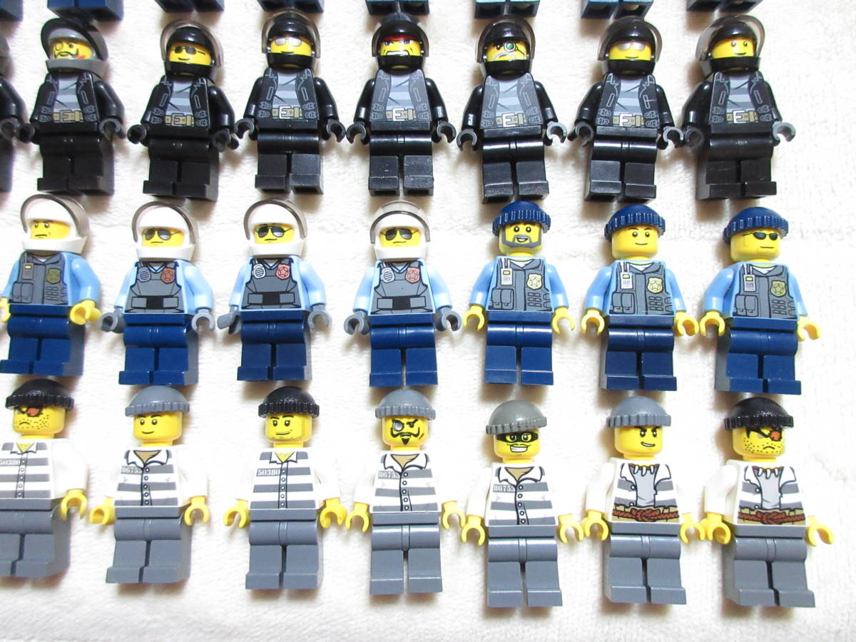 LEGO☆50体 水色制服 警察 泥棒 ミニフィグセット 同梱可能 レゴ 