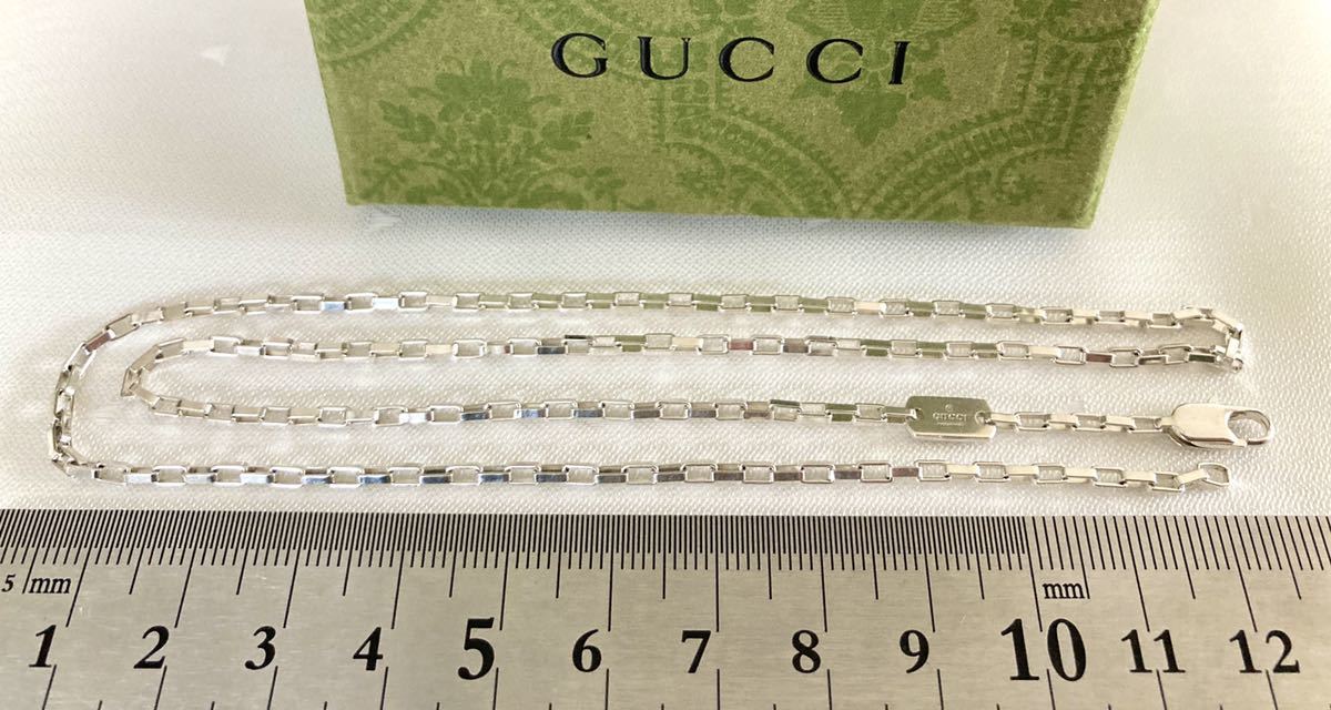 即決/送料込み】正規品 GUCCI/グッチ スクエアチェーンネックレス(約  