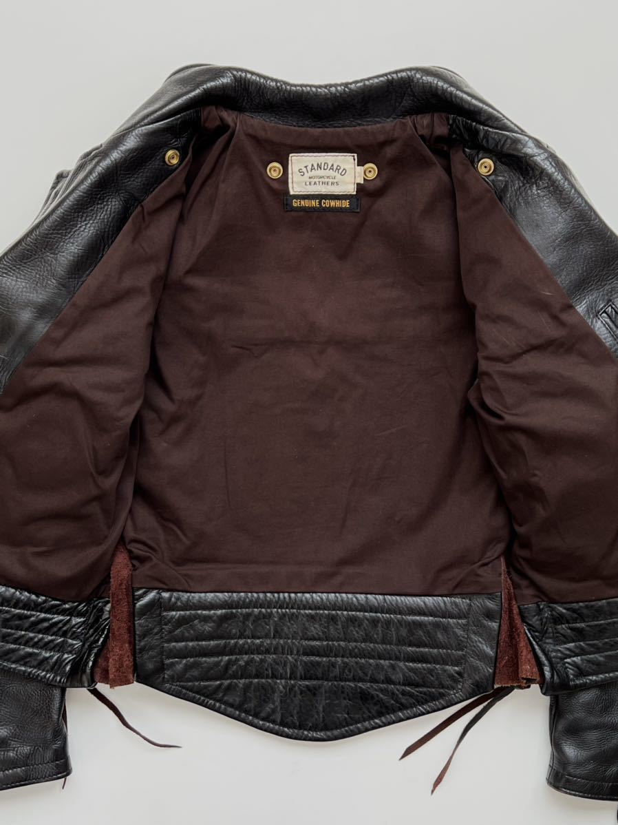 STANDARD MOTORCYCLE LEATHERS 茶芯 レザー ライダース 36