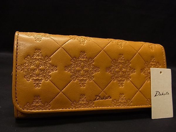 1円 □新品□未使用□ DAKOTA ダコタ レザー ゴールド金具 長財布 