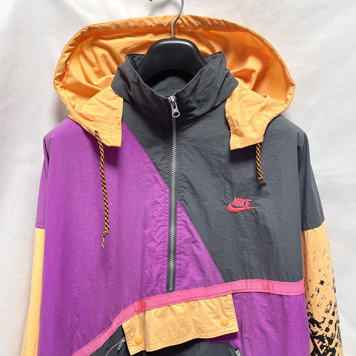 90年代 NIKE ナイキ 銀タグ ジオメトリックパターン リフレクターロゴ 
