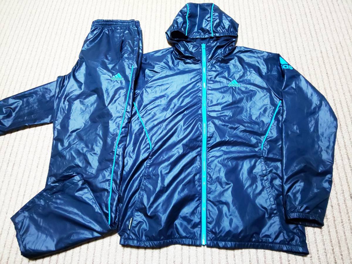 ☆adidas アディダス ナイロンジャージ セットアップ 上下 サウナ 