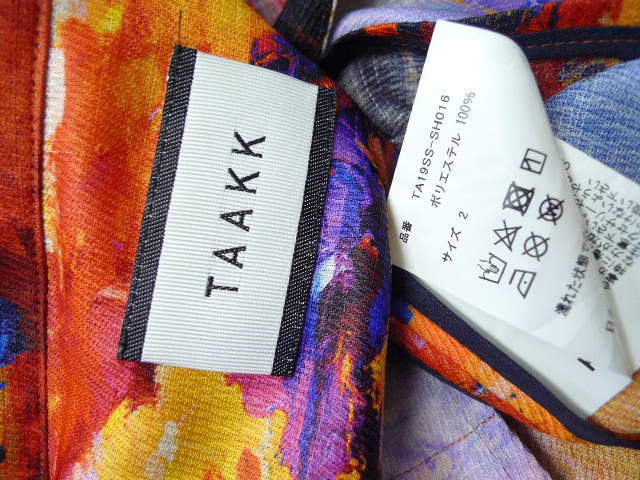 ◇TAAKK ターク 19ss 展示品 EVENING CAMOUFLAGE SHIRTS-JACKET アート