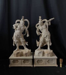 総檜材 井波彫刻 大型高70cm 取替え 仏教工芸品 木彫仏教 不動明王