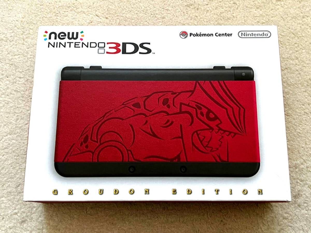 本体美品・箱説付属〉NEWニンテンドー3DS 本体 グラードンエディション  