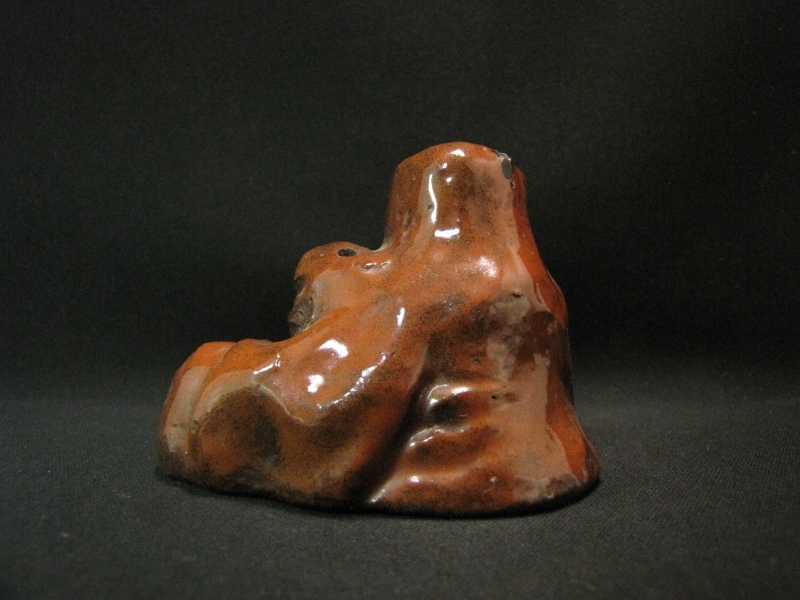 K3311】時代物 陶器製 達磨大師 水滴 書道 習字 道具 だるま