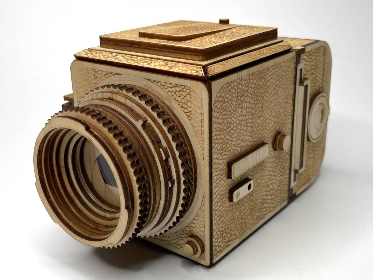 Hasselblad ハッセルブラッド風 中判フィルムカメラ 木工模型 ハンドメイド ウッド模型 Hasselblad 中判フィルムカメラ カメラ PME5 希少 800T
