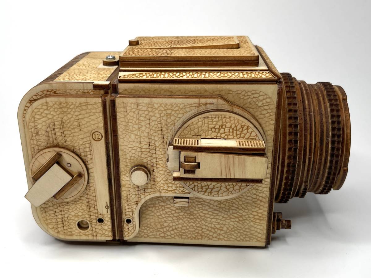 Hasselblad ハッセルブラッド風 中判フィルムカメラ 木工模型 ハンドメイド ウッド模型 Hasselblad 中判フィルムカメラ カメラ PME5 希少 800T