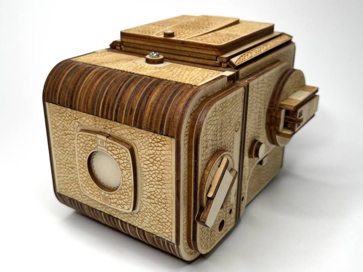Hasselblad ハッセルブラッド風 中判フィルムカメラ 木工模型 ハンドメイド ウッド模型 Hasselblad 中判フィルムカメラ カメラ PME5 希少 800T
