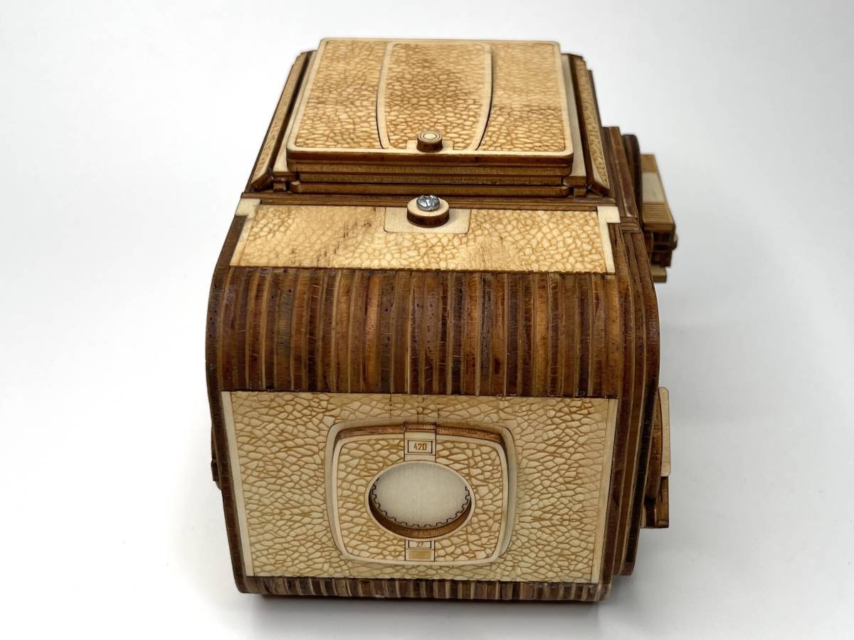 Hasselblad ハッセルブラッド風 中判フィルムカメラ 木工模型 ハンドメイド ウッド模型 Hasselblad 中判フィルムカメラ カメラ PME5 希少 800T