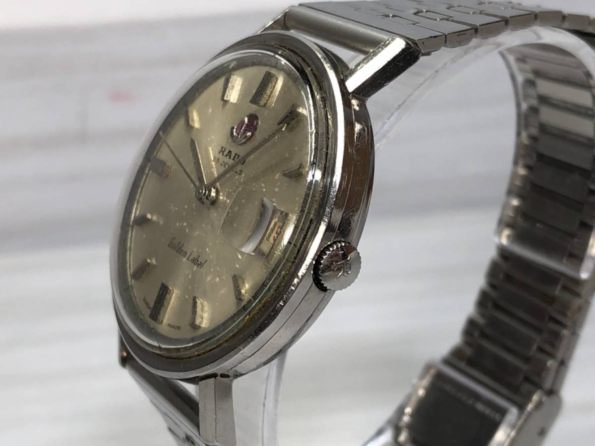 □【IH-1553】中古品 稼働品 RADO Golden Label 25石 11737 手巻 