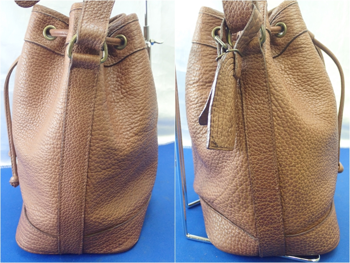 ◎RalphLauren ラルフローレン レザー ショルダーバッグ 茶 ブラウン 