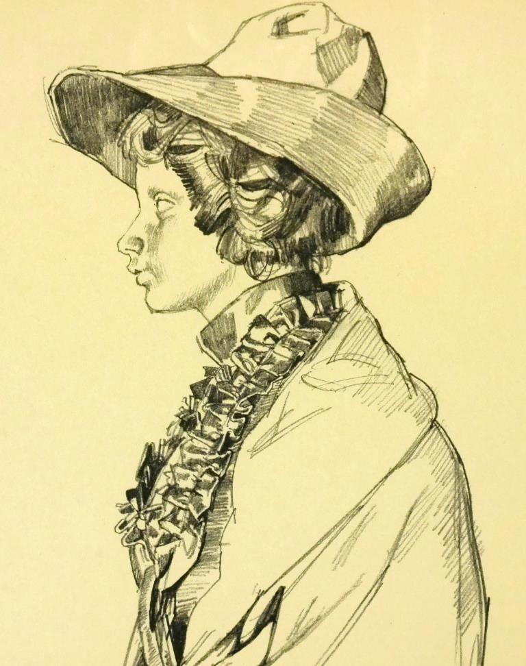 小磯良平 外国夫人 女性の肖像 リトグラフ 1976年 小磯良平 若い女たち