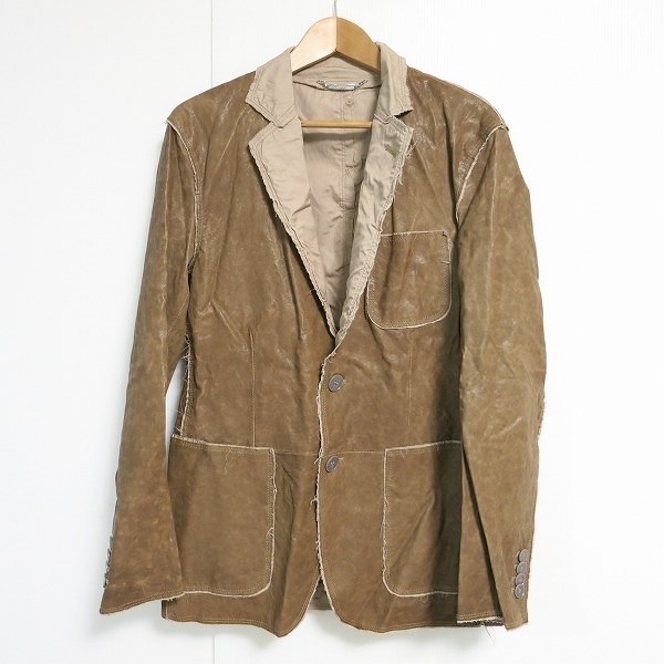DOLCE&GABBANA ラムレザージャケット 46 キャメル wnc ドルチェ&amp