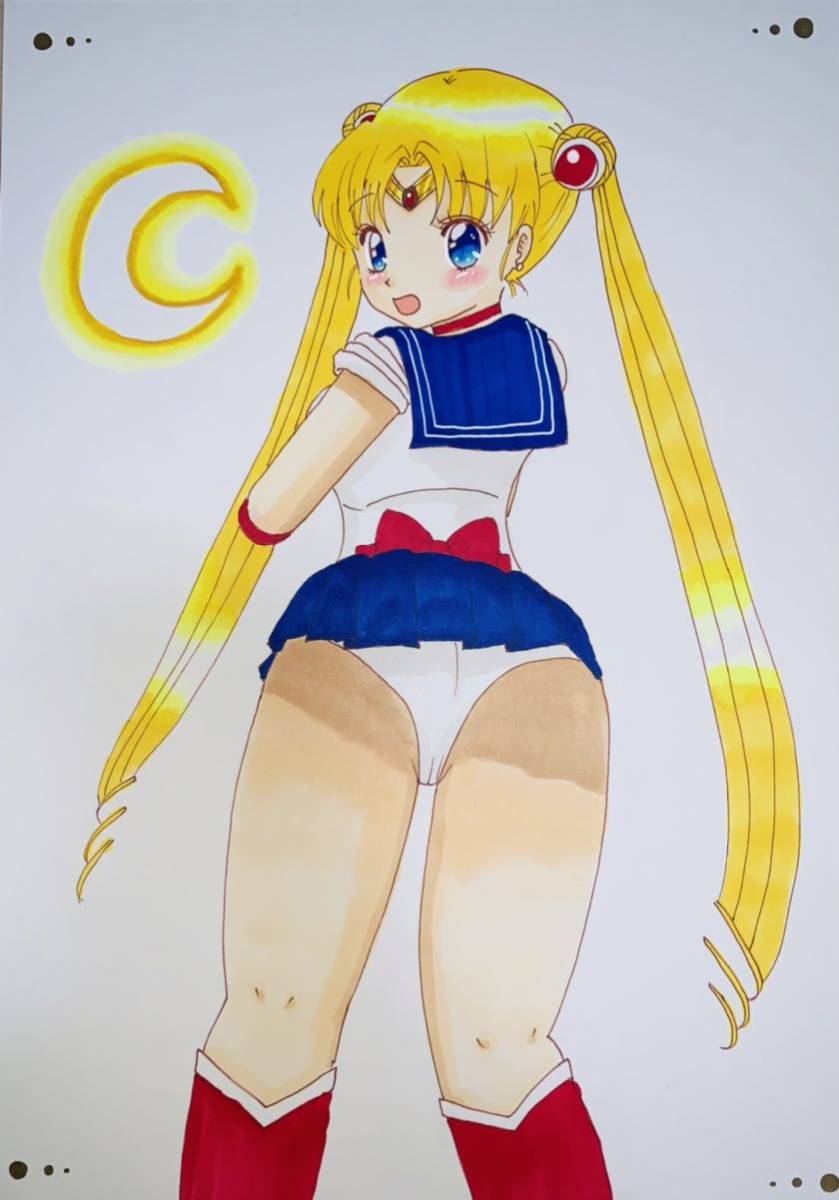 サイズ 手描きイラスト 美少女戦士セーラームーン 月野うさぎ パンチラ 手描きイラスト 売買されたオークション情報 Yahooの商品情報をアーカイブ公開 オークファン Aucfan Com