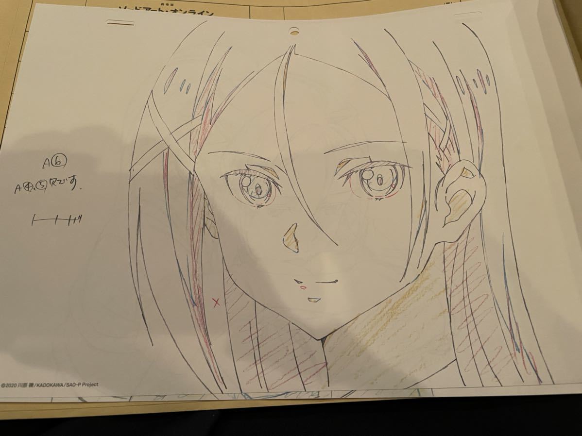 ソードアートオンライン 箔押しサイン入り 複製原画 川原礫 abec