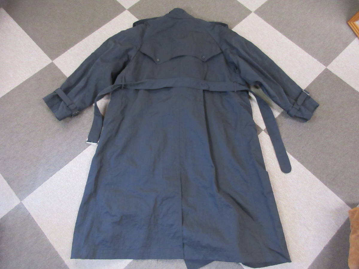 80s90s TETE HOMME ナイロン トレンチコート M 黒 当時物 ビンテージ 