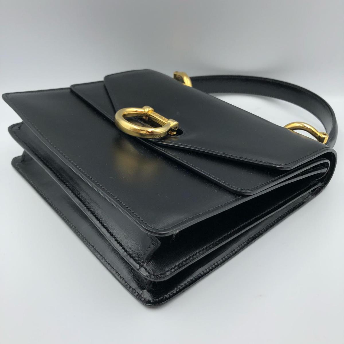 CELINE セリーヌ 送料無料 ダブルフラップ ハンドバッグ レザー