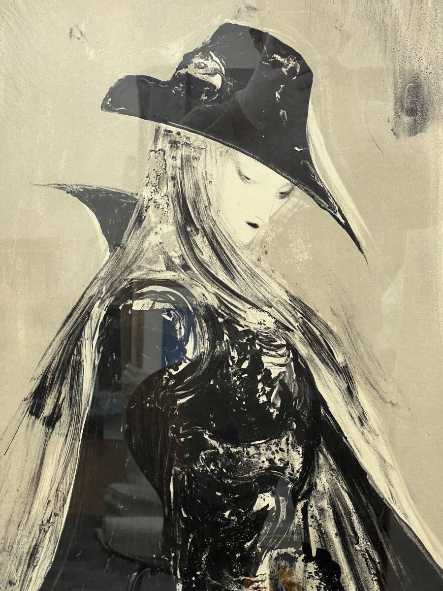 非売品 天野喜孝【そよぎ】BLACK／リトグラフ／版画 絵画 レア