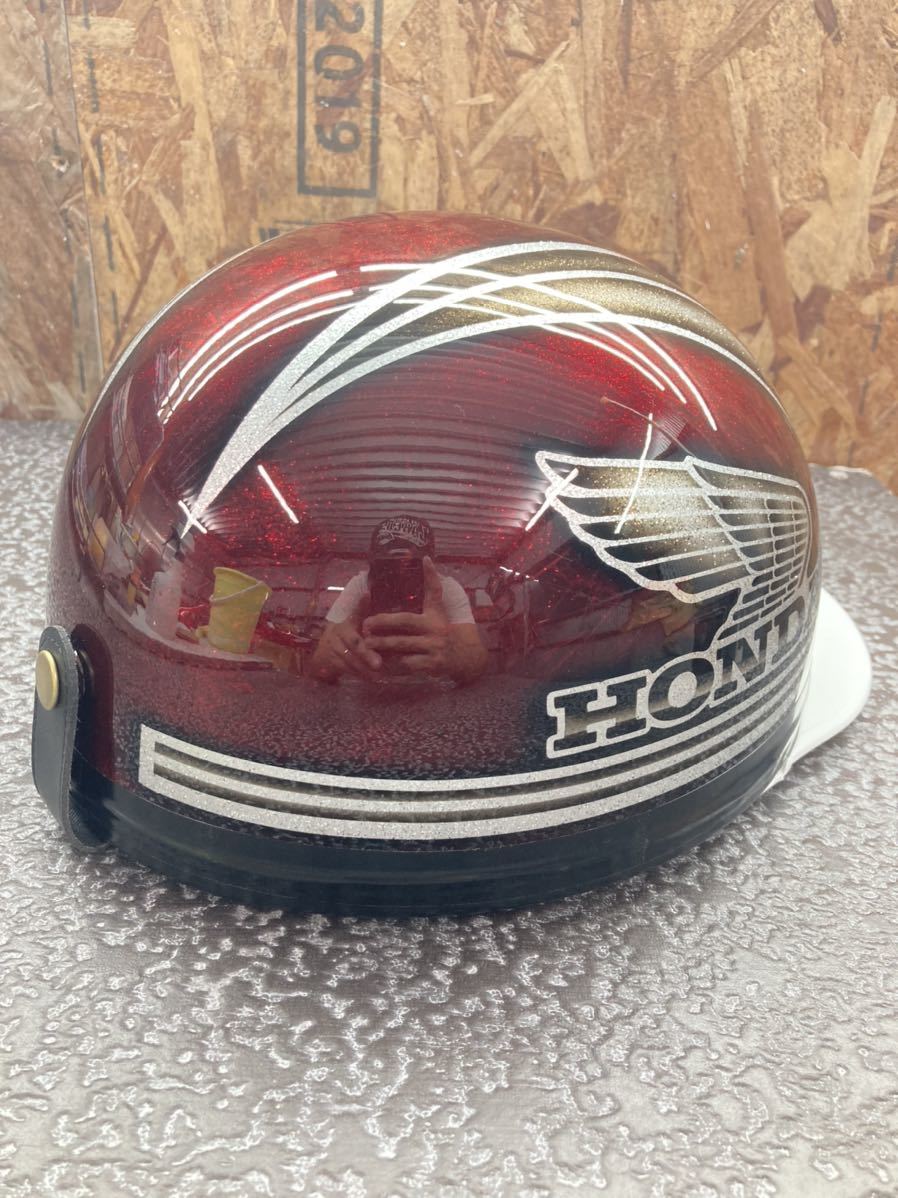 カスタムコルク半 黒ラップ✘キャンディレッドラップ 七色ラメ 桜花  